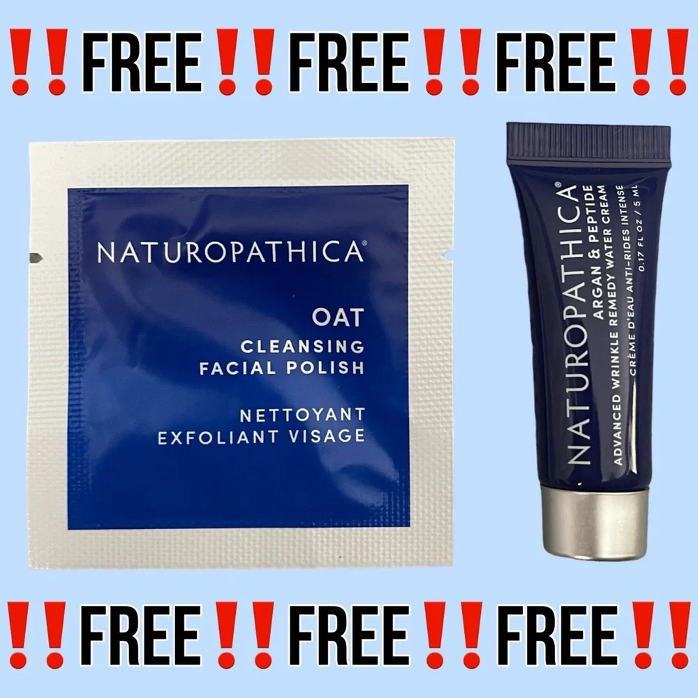 ‼️FREE‼️NEW‼️Naturopathica WRINKLE REMEDY WATER CREAM & CLEANSING FACIAL POLISH - Picture 1 of 12